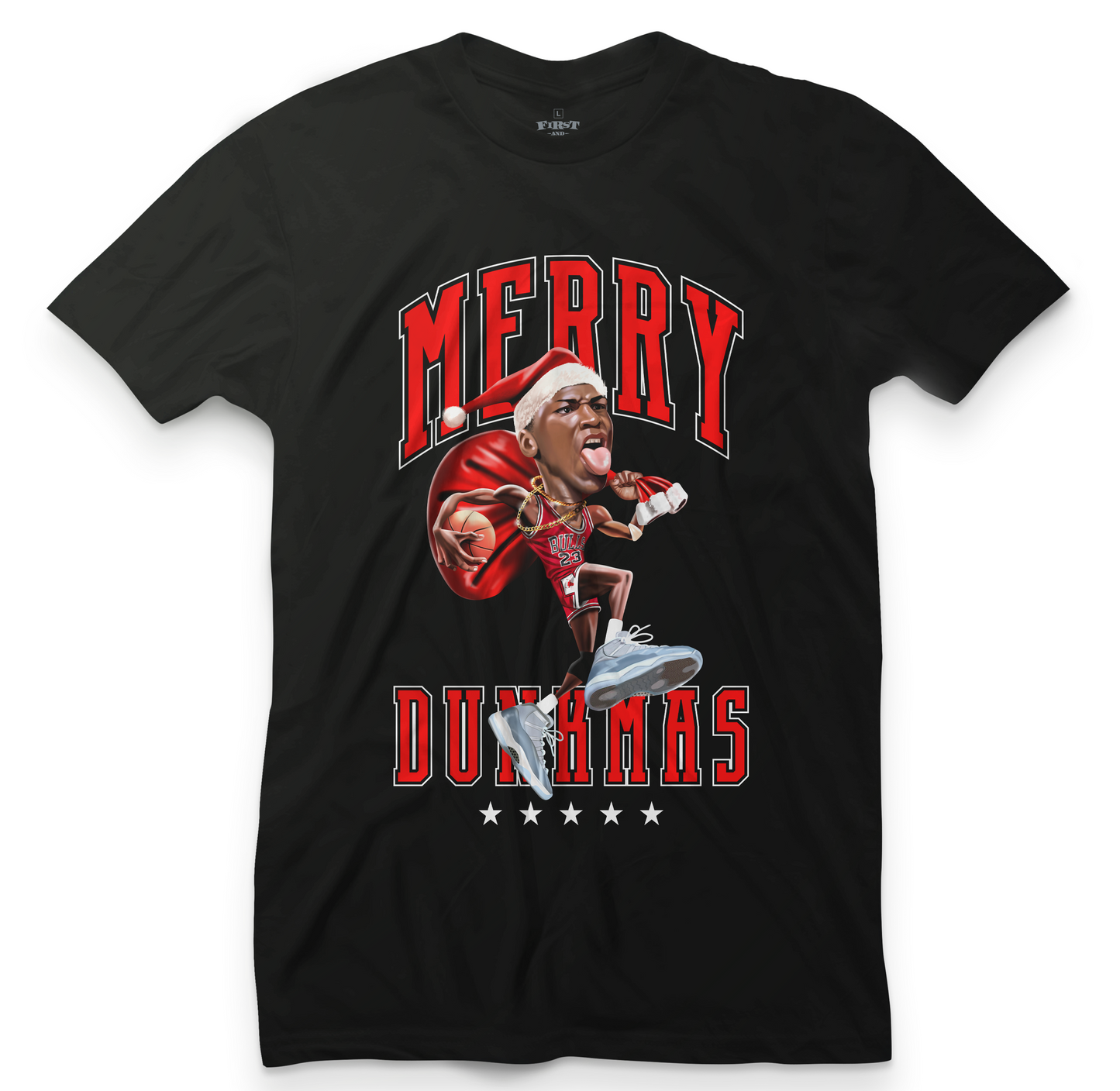 MJ Dunkmas Five Stars Cool Grey 11's Tee