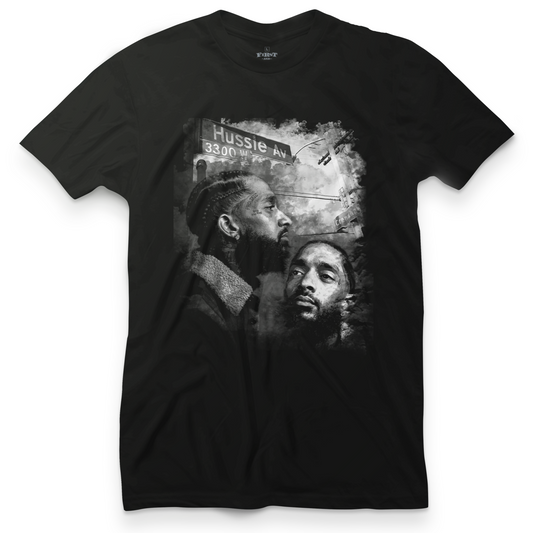 Nipsey Canvas Black & White Tee